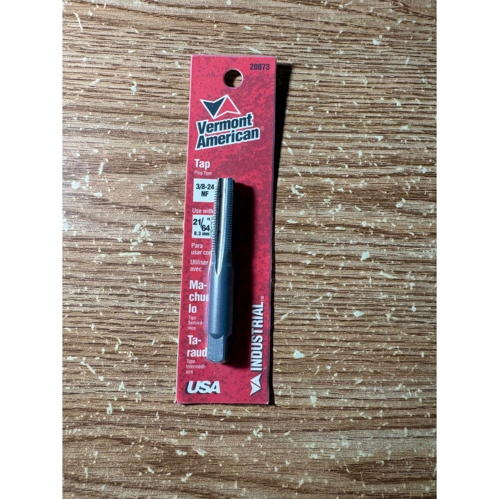 Vermont American Tap Plug Type 3/8-24 Nf Use With 21/64" 8.3 Mm